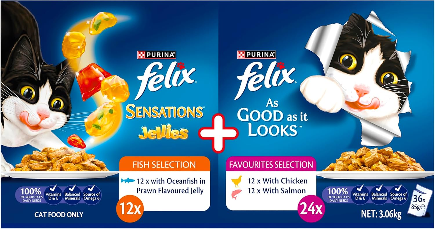 FELIX Adult as Good as It Looks&trade; & Sensations&reg; Jellies Favourites Selection Wet Cat Food 36X85G image number 5