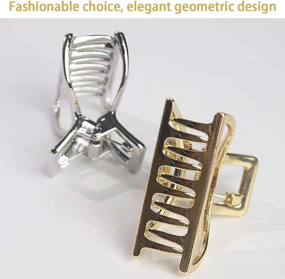 8 Pack Metal Hair Claw Clips,Hair Catches Barrettes,Hair Ornament,Strong Hold Claws,Non-Slip Hair Styling Accessories,Hair Pins,For Women Half Bun image number 4