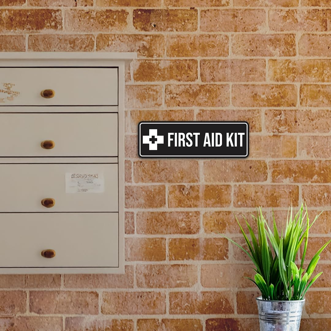 Standard First Aid Kit Sign (Blue) - Small image number 2