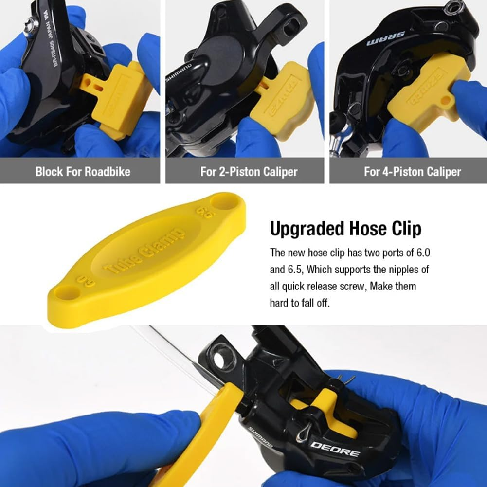 Reelau Brake Bleed Kit,Bicycle Bleeder Hydraulic Disc Brake Bleed Kit Tool for Shimano, for MAGURA, for TEKTRO, for SRAM Series image number 3