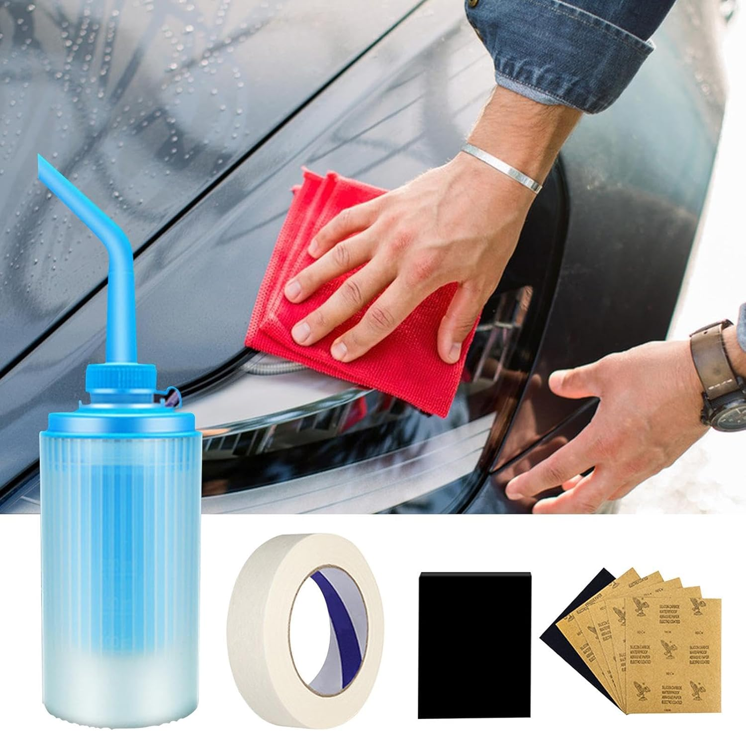 Lueear Car Headlight Restoration Kit - Automotive Headlight Repair Kit Polishing Restoration Kit | Yellowing Car Care with Repair Liquid Restorer Kit for Headlight image number 1