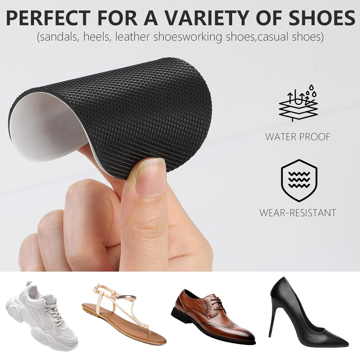 Anti-Slip Shoe Pads 8 PCS, Heel Grips, Shoe Stickers for High Heels & Shoes, Durable Self-Adhesive Grip Pads for Sole Protection (4 Pairs)