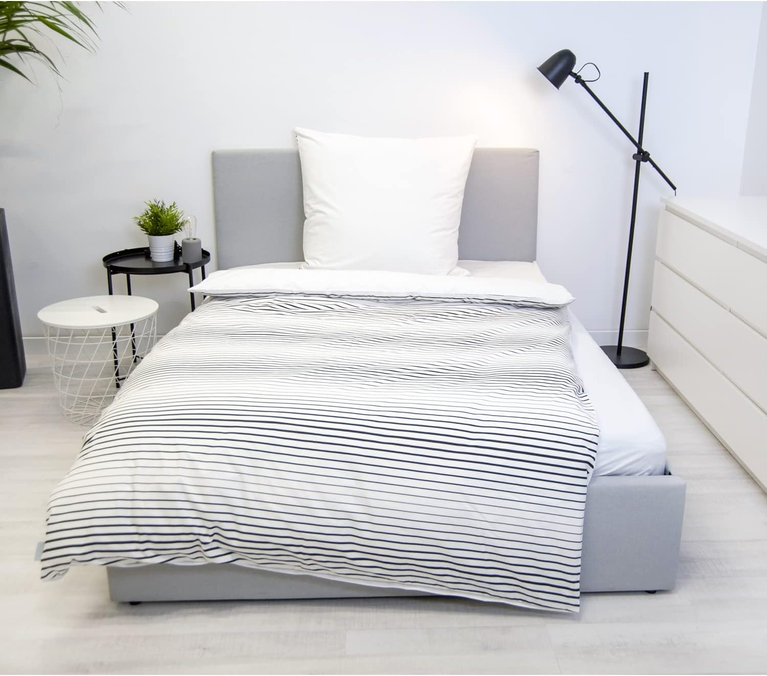 Herding Bedding Set, White/Black, 80 X 80 Cm, 155 X 220 Cm image number 6