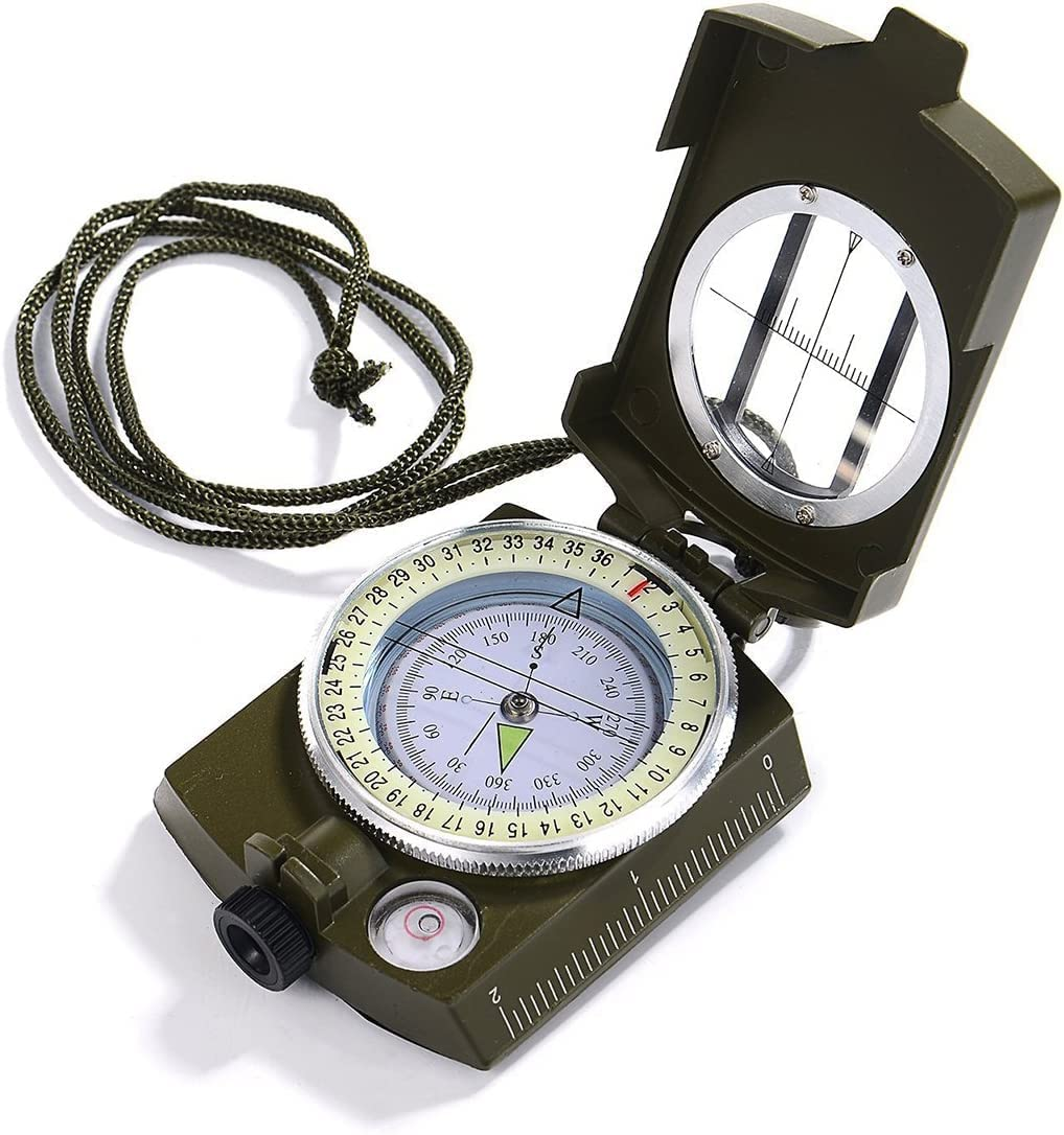 Roobuck Survival Military High-Precision Compass with Waterproof Shakeproof Emergency Luminous for Camping Hiking Hunting Trekking image number 4