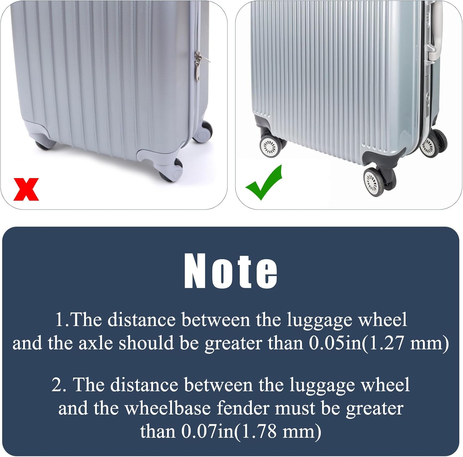 Homiliky 8-Pack Silicone Luggage Wheel Covers | Universal Fit, Anti-Scratch Protection for Suitcase Wheels image number 4