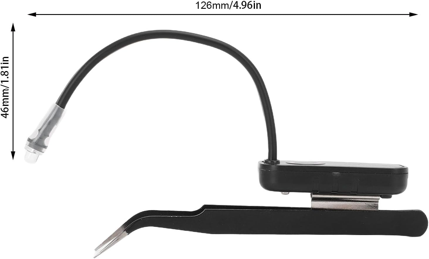 Cocoarm Eyelash Extension Tweezer Light, Handheld 1W 405Nm LED Flash Cure Lamp with with Flexible Hose Glue Curing Tool for Hhome Beauty Salon image number 3