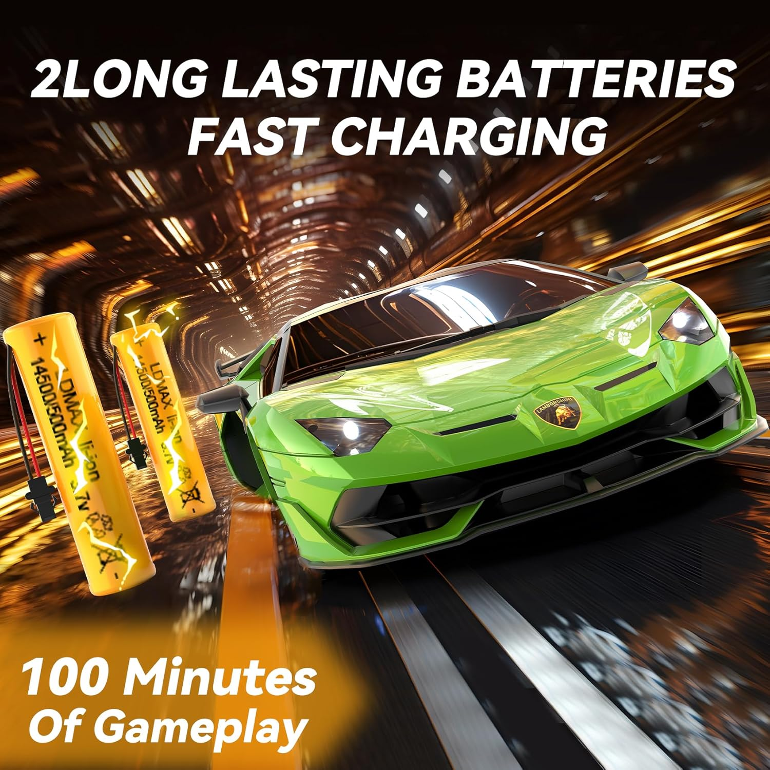 Remote Control Car for Lamborghini, Officially Licensed 1:16 Scale Lambo Hobby Rc Cars with Headlight, 2.4Ghz Race Car Toys for Boy Girl 4-12 Years Old, 12Km/H, Birthday Gift image number 2