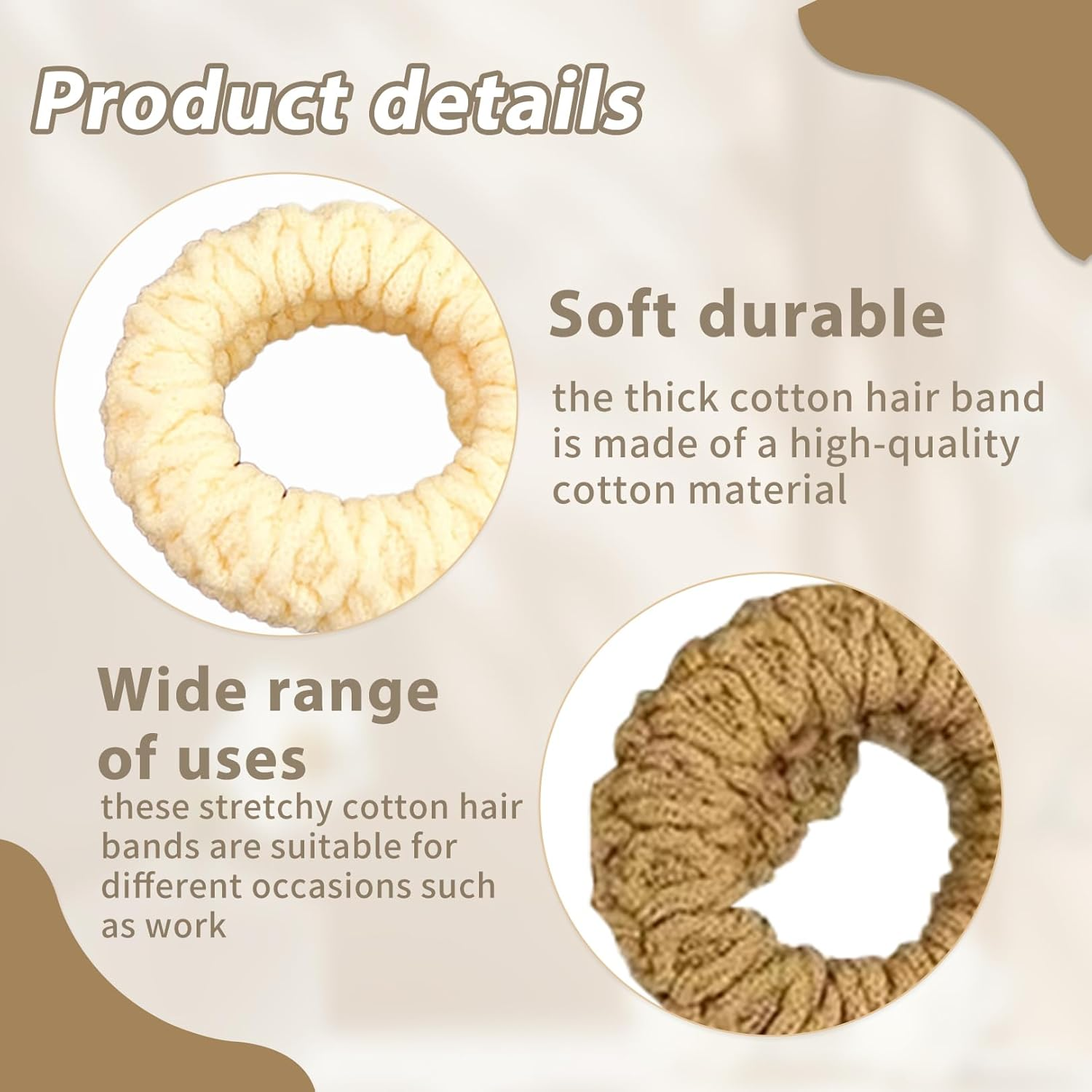 Pack of 20 Hair Bobbles No Scrunchie Black Women