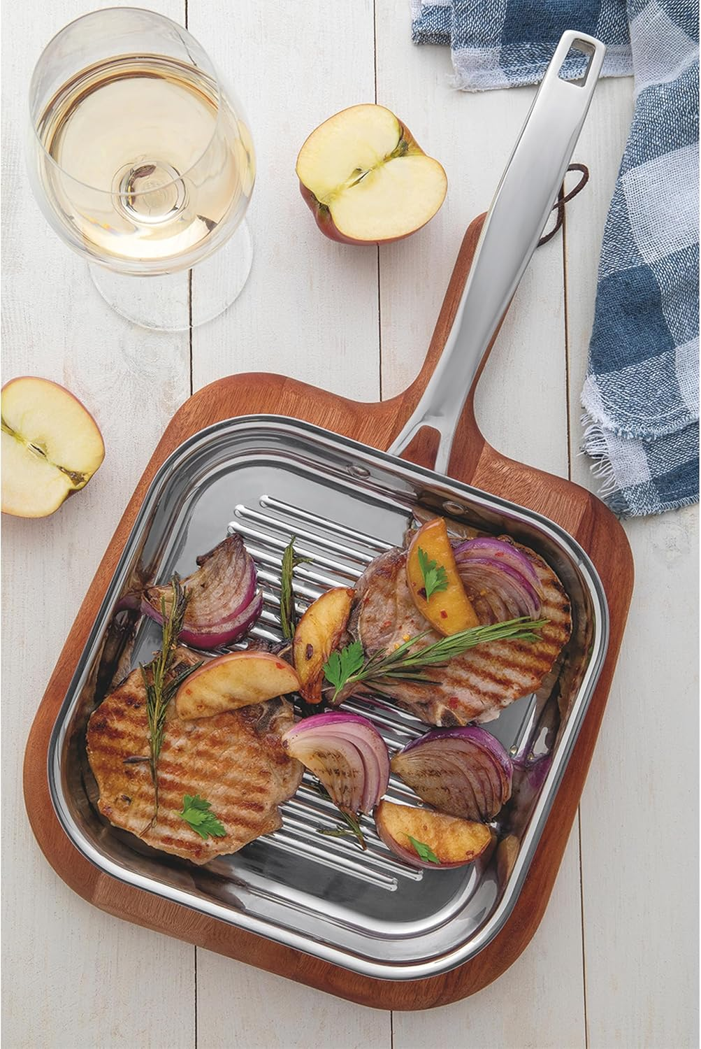 Tramontina Grano Stainless Steel Griddle Pan, 1.9 Liter Capacity image number 2