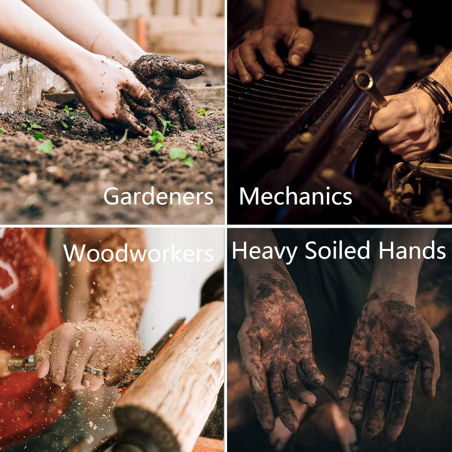 GKETN Hand and Nail Brush for Cleaning Fingernails Fingers Nylon Firm Stiff Bristles Heavy Duty Scrub Clean Brushes for Mechanics Gardeners, White, 1PC image number 3