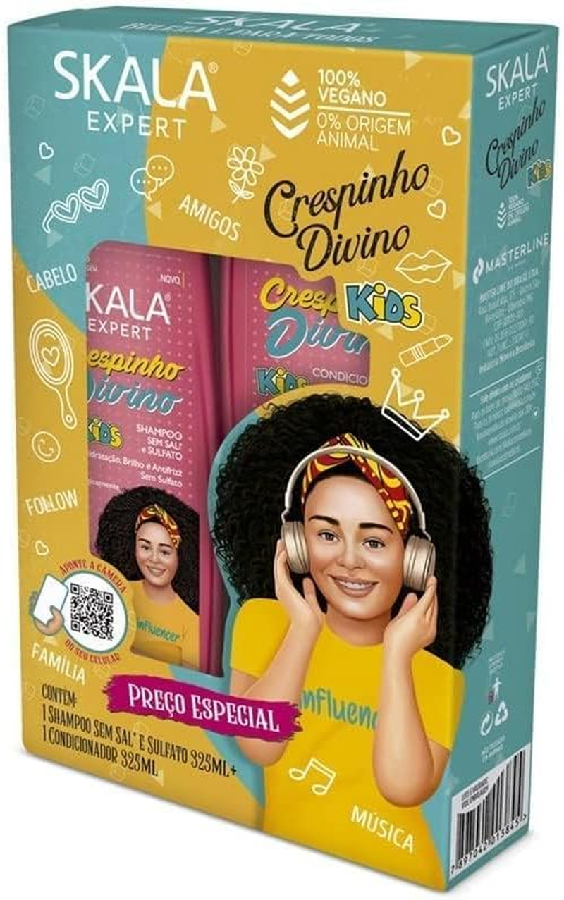 Skala 325Ml Divine Crespinho Kids Kit,