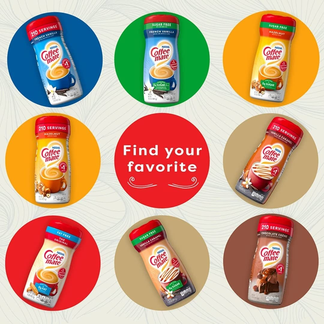 Nestle Coffee-Mate Coffee Creamer Caramel Latte, Pack of 6 (15 Ounce) image number 1