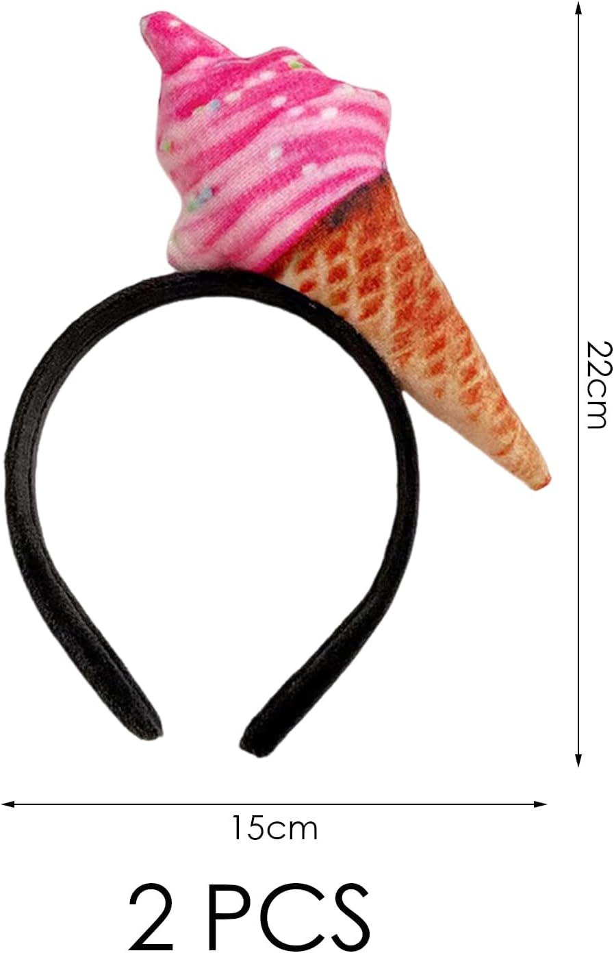 2 X Cone Headbands, Creative and Funny Hair Accessories, Cute Headbands, Accessories for Clothing Party, Hairstyle Decorations. image number 3