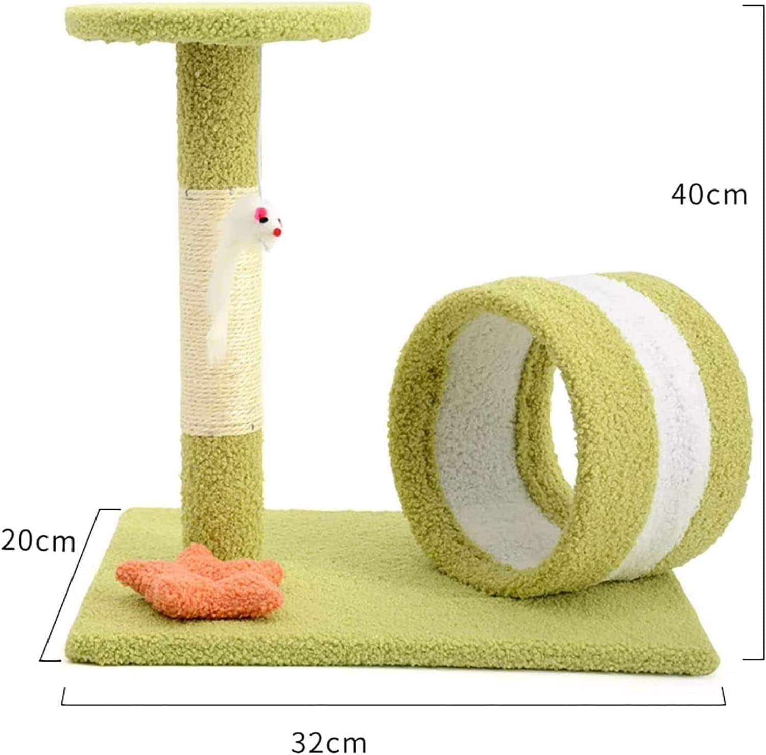 Cat House Sisal Cat Scratching Post with Climbing Frame Cat Toy with Ball Kitten for Indoor Cat Climbing Frame Cat Tree Tower