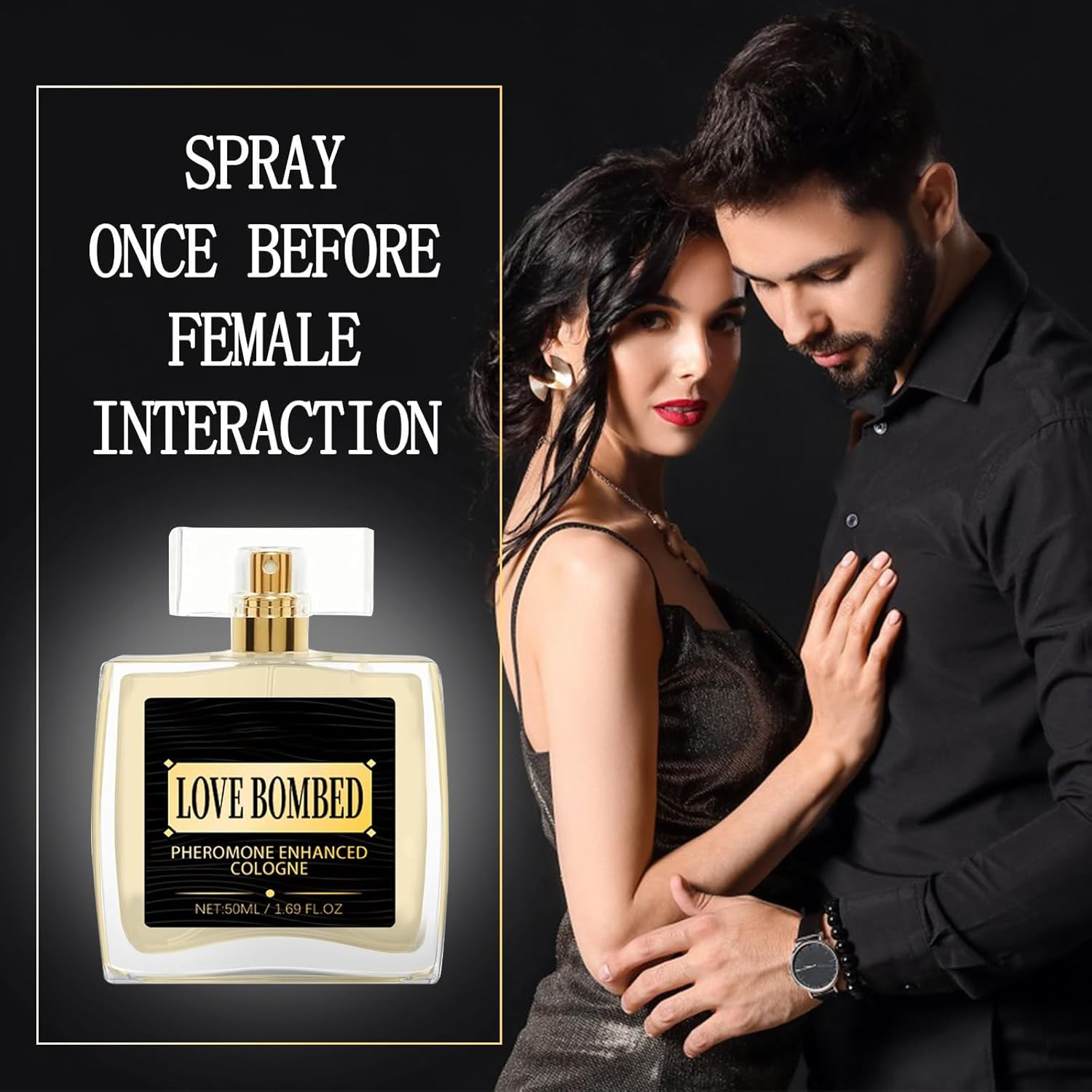 Love Bombed Cologne - Pheromone Cologne for Men, Love Bombed Cologne for Men, Enhanced Scents Pheromone Perfume, Long-Lasting Pheromones Scent Spray, Hypnosis Cologne Fragrances for Men (50ML) image number 1