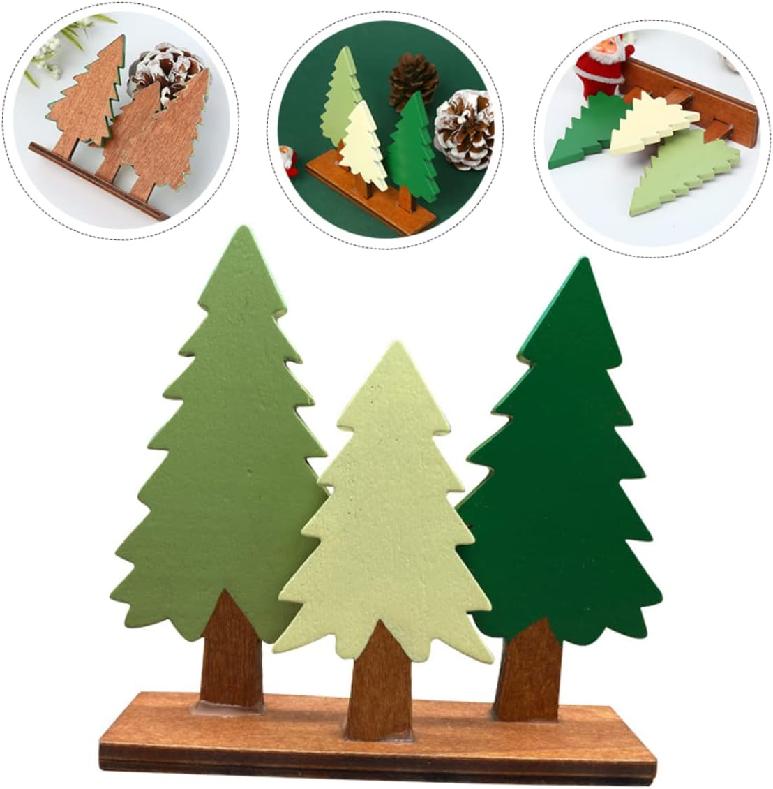 Handcrafted Christmas Tree Ornaments Evergreen Christmas Tree Decorations image number 6