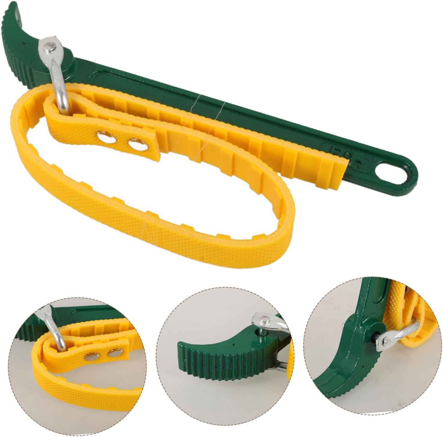 SEWOART Heavy Duty Oil Filter Strap Wrench Adjustable Non-Slip Spanner Wrench Portable Automotive Oil Filter Removal Tool for Passenger Cars and Trucks image number 2