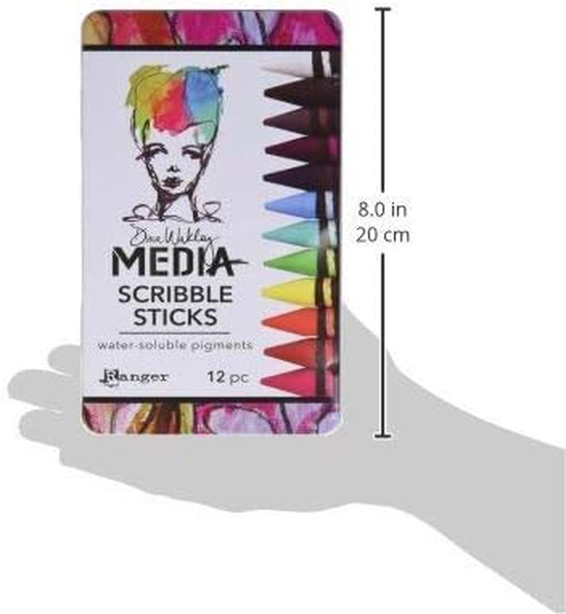 Ranger MDA54733 Dina Wakley Media Scribble Sticks 12/Pkg, 1 Count (Pack of 1) image number 3
