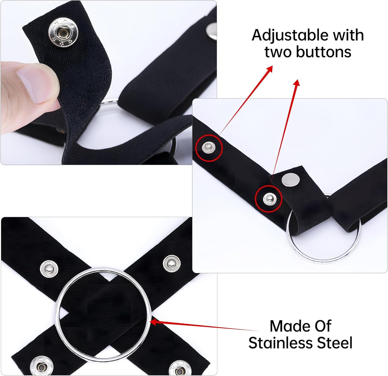 Male Chastity Belt Anti-Off Chastity Device Chastity Cage Chastity Strap Adjustable Auxiliary Belt Penis Cage Sex Toys Sex Furniture for Men (Pink) - Pink image number 5