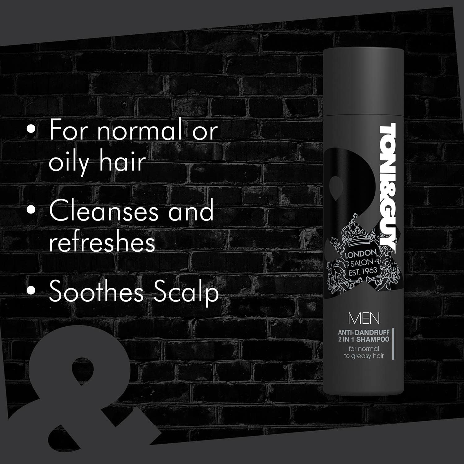 Toni & Guy Mens Shampoo and Conditioner Antidandruff, 2 in 1, 250Ml image number 1