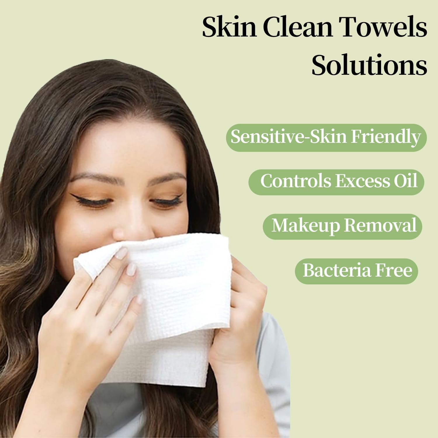 VLIEOVHN Disposable Face Towels 3 Pack 240 Counts,Premium Cotton Facial Tissue,Clean Skin Towel,Ultra Thick & Soft, Dual-Sided Textured & Smooth Facial Towel, Makeup Removal, Baby Wipes, Dry & Wet Clean image number 1