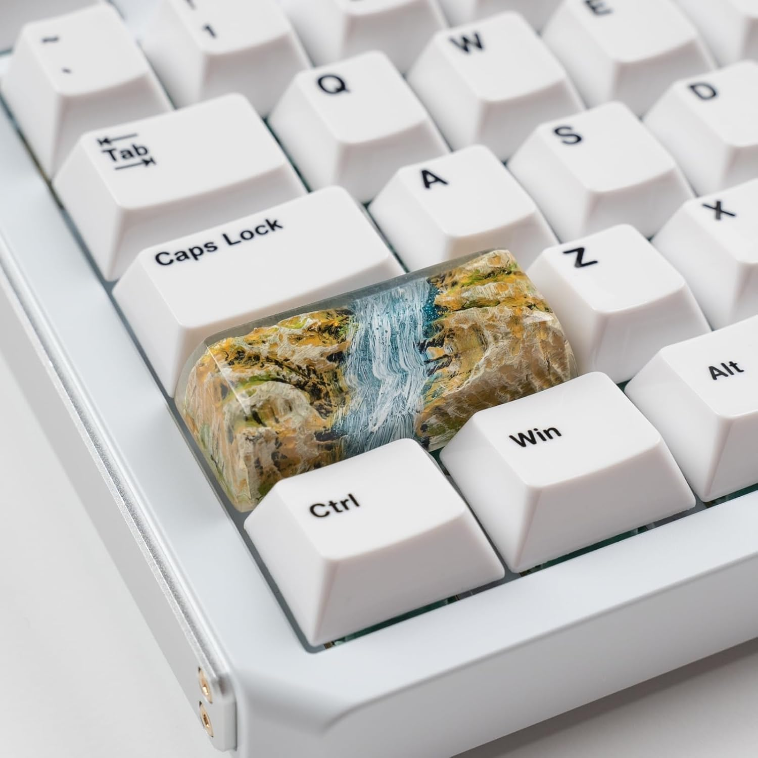 Artisan Autumn Mood Shine through Resin Keycaps - 2.25U Custom Translucent Keycaps for Mechanical Keyboard (Shift Enter SA) image number 5