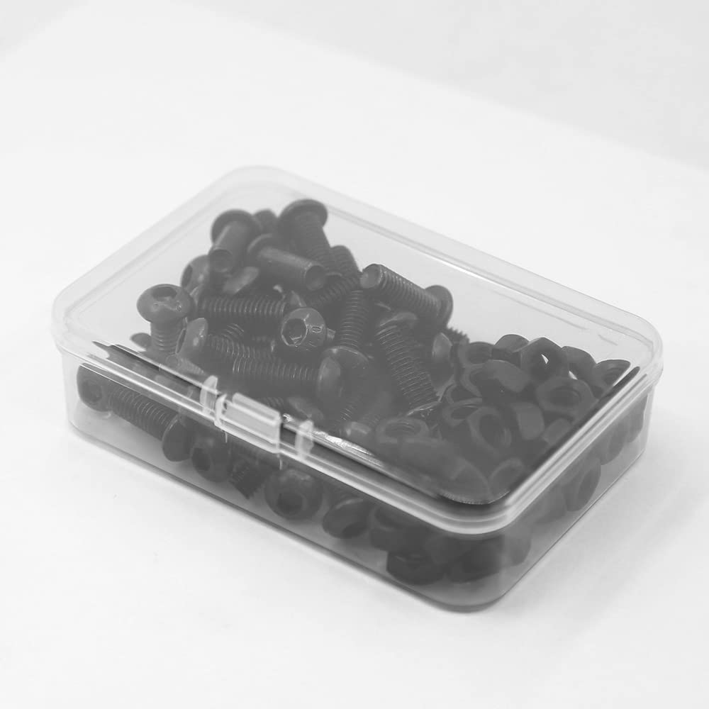 (40 Sets) M6 X 16Mm Screws and Nuts Set Button Head Socket Cap Bolts 10.9 Grade Alloy Steel Full Thread