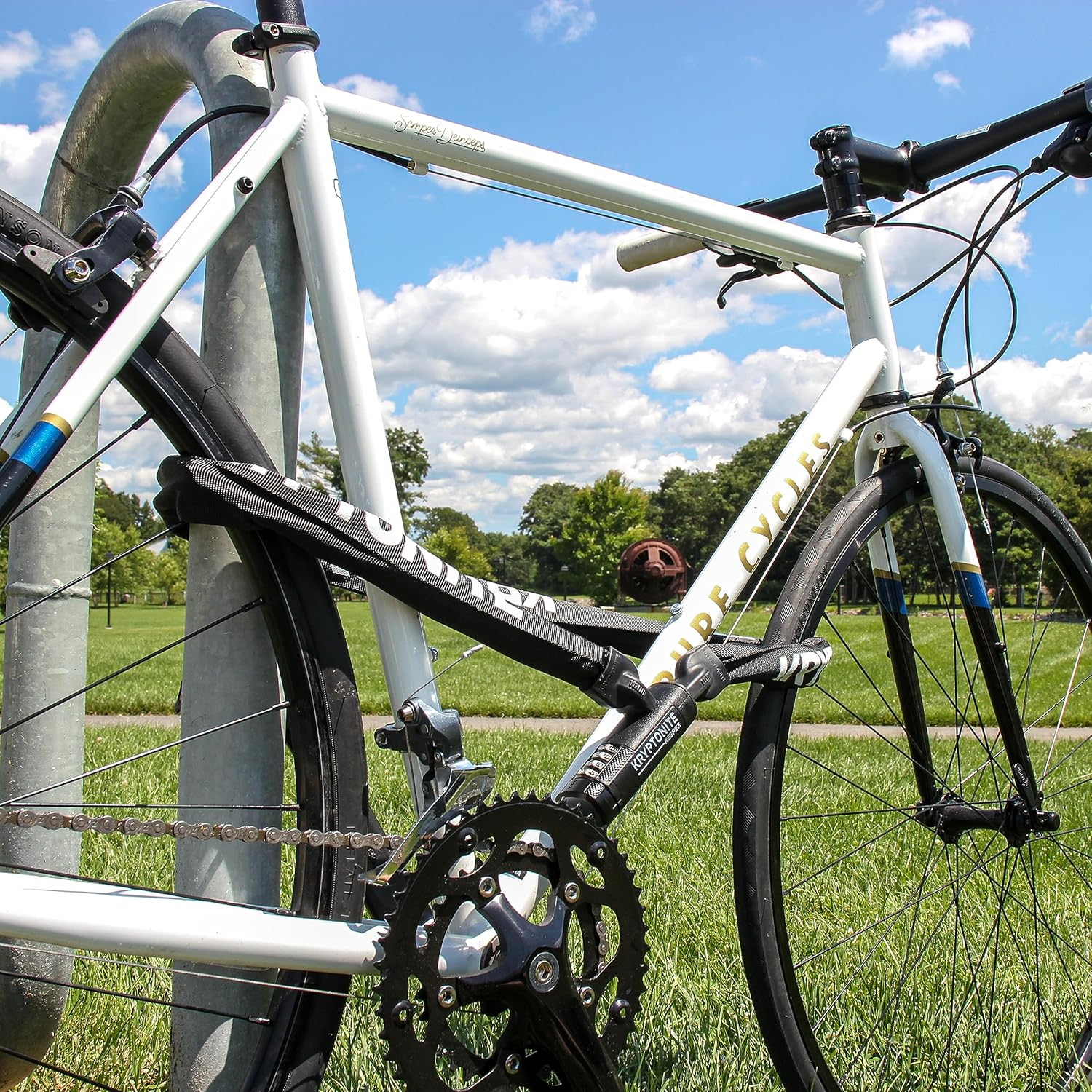 Kryptonite Keeper 712 Combo Bike Chain Lock, 4 Feet Long 7Mm Steel Chain Heavy Duty Anti-Theft Bicycle Chain Lock, 4-Digit Resettable Combination Lock for E-Bike Scooter Road Mountain Bikes image number 4