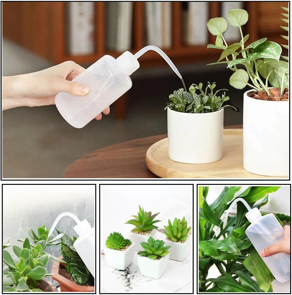 3-Pack Squeeze Water Bottle, 500Ml Plant Wash Bottle with Narrow Mouth and Scale Labels image number 3