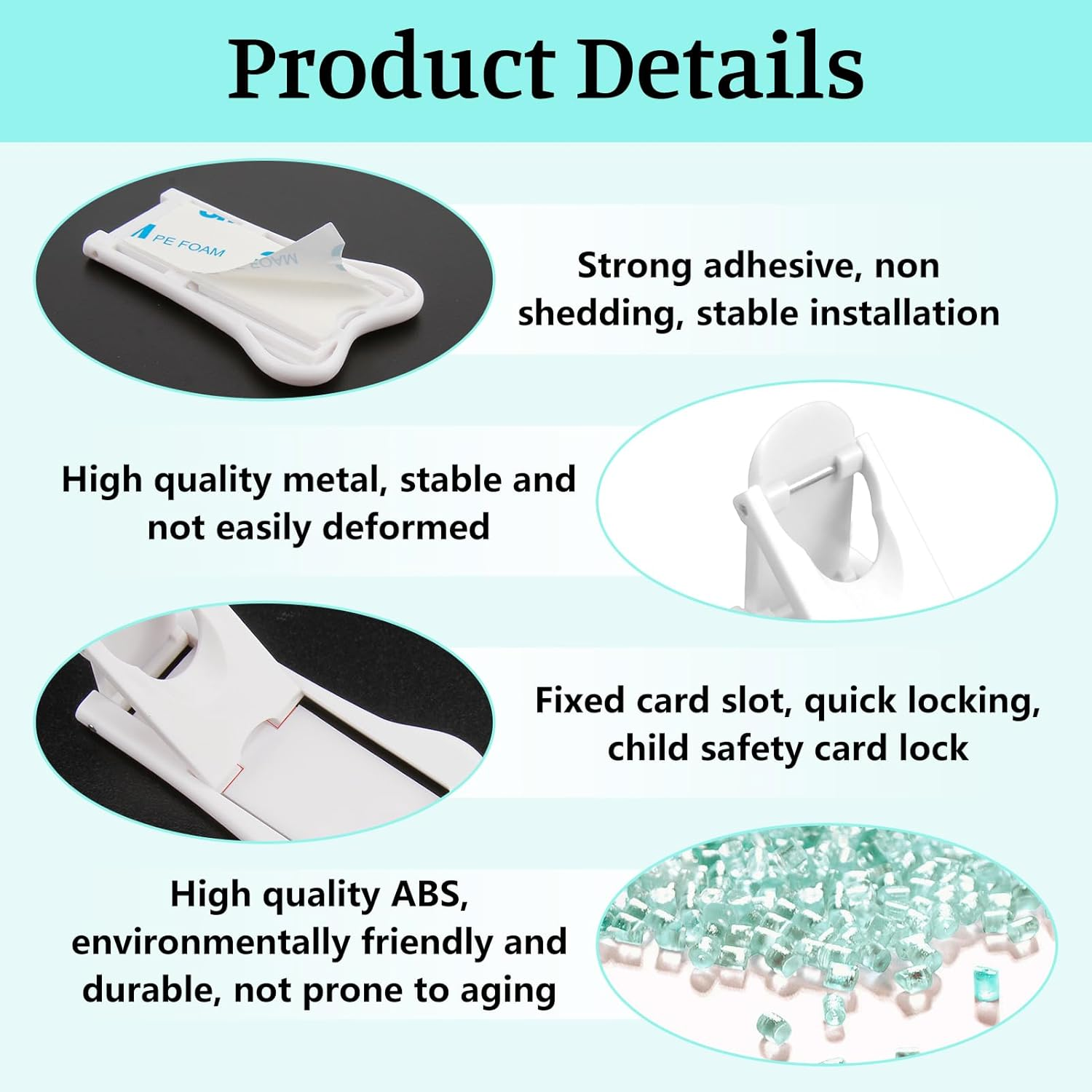 Baby Proofing Sliding Door Lock &ndash; 4-Pack Child Safety Locks for Sliding Glass Doors, Cabinets & Windows, No-Drill, Adhesive Security Latches for Kids & Pets image number 5