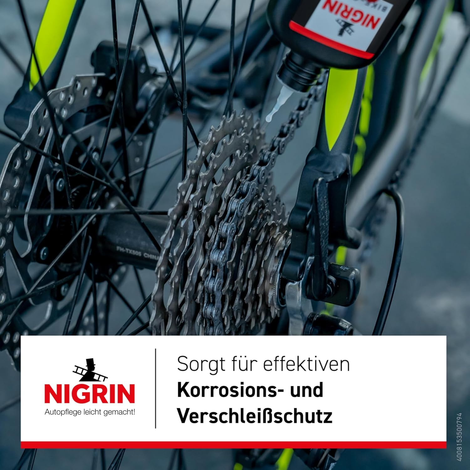 NIGRIN Bike-Care All Weather Chain Oil, 100 Ml Bottle, Bicycle Chain Oil, Reduces Friction, Makes Bicycle Chains Smooth Rolling image number 4