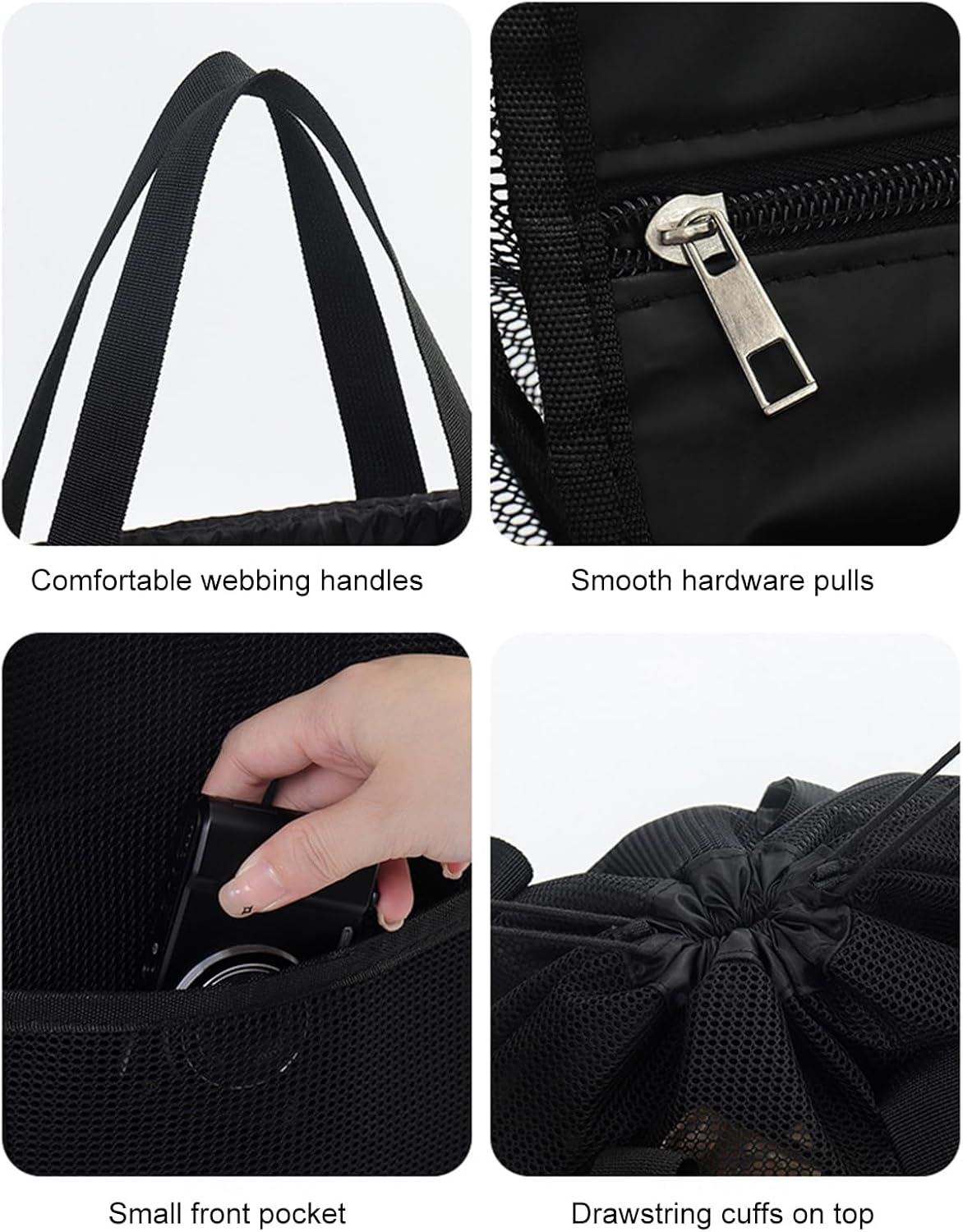 Mesh Beach Bag, Grocery Storage Tote, Lightweight Swim Pool Bag, Outdoor Activity Organizer, Sturdy Spacious Travel Accessory for Towels Sunscreen Clothes And image number 2