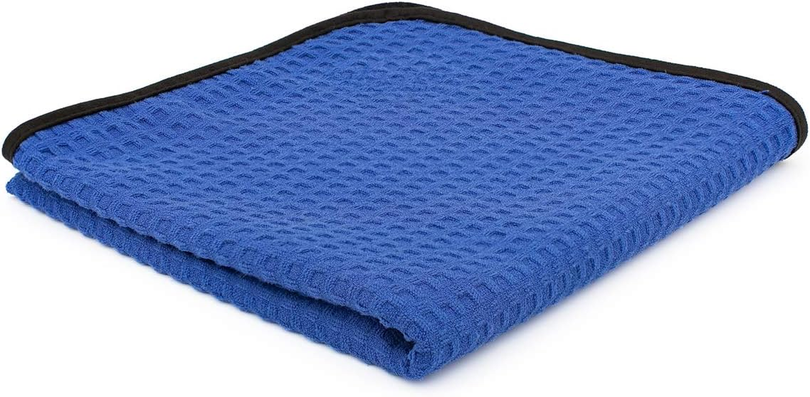 The RAG Company Dry Me a River Professional Korean 70/30 Microfiber Waffle-Weave Drying & Detailing Towels 20X40 Navy Blue image number 6