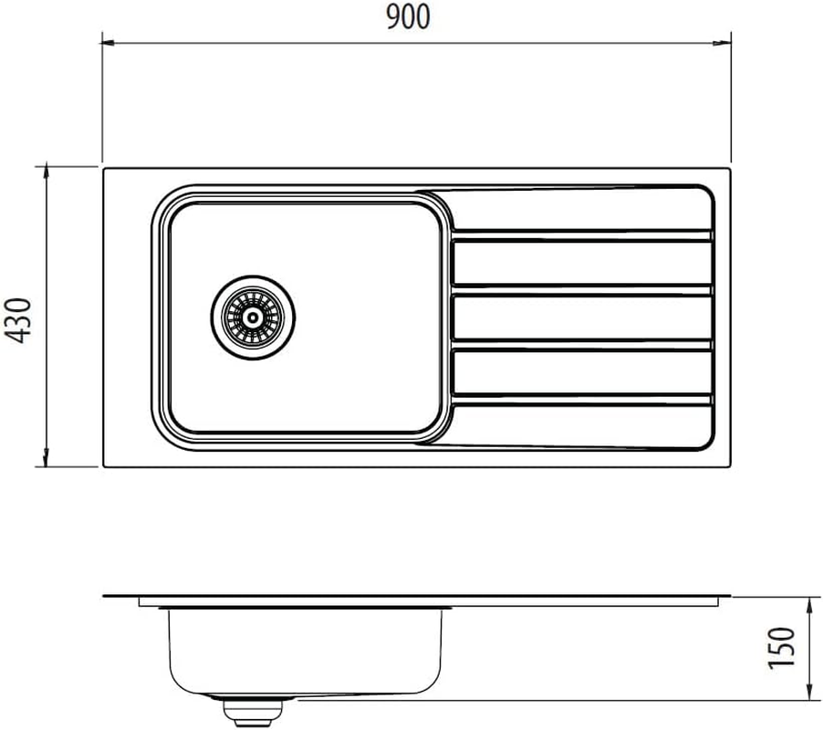 Oliveri Puro Care Single Bowl Sink Drainer