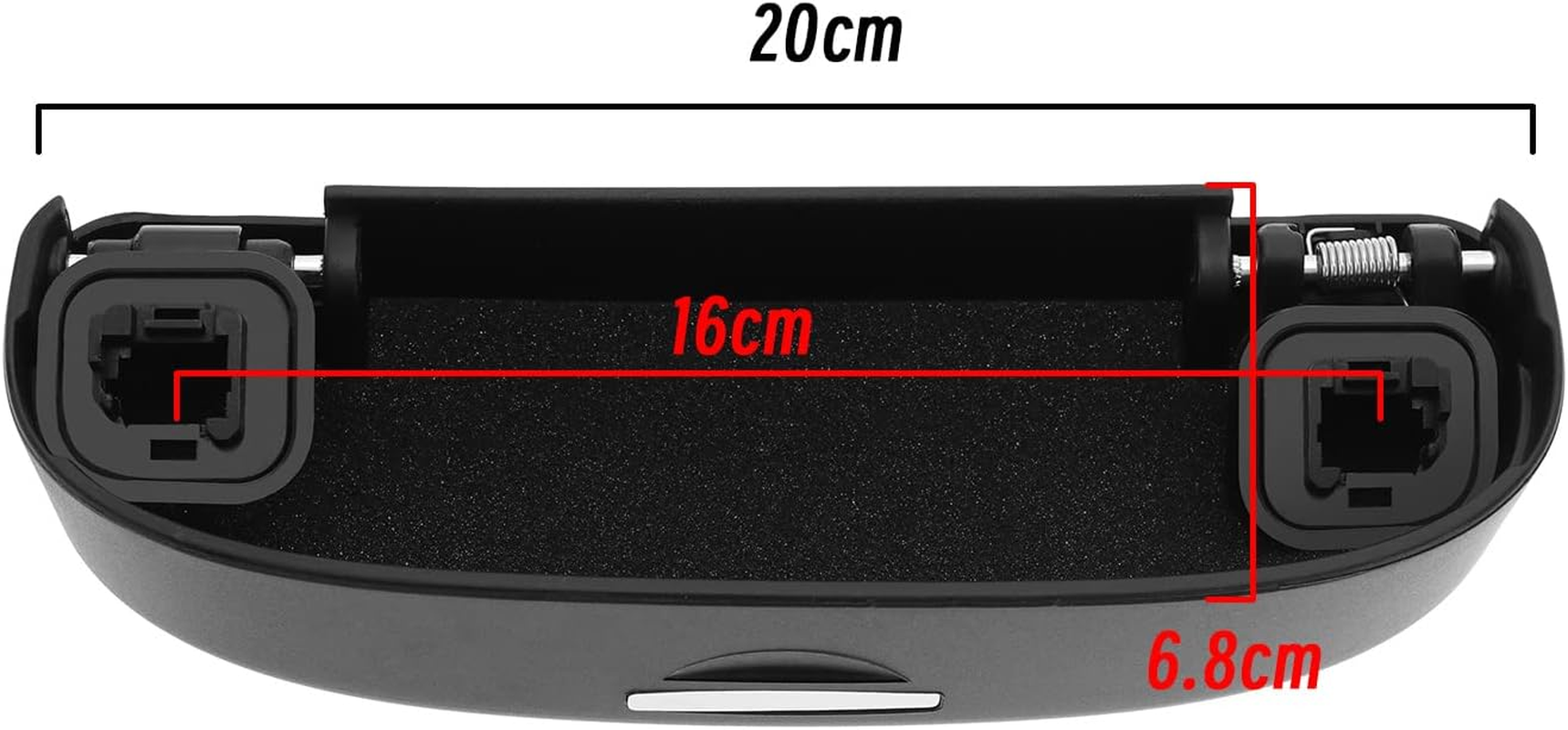 Emsea Sunglasses Case with Installation Tools Compatible with Toyota CHR, Corolla, RAV4, Yaris, Camry Car Sunglasses Storage Box Organizer Interior Accessories Black image number 3