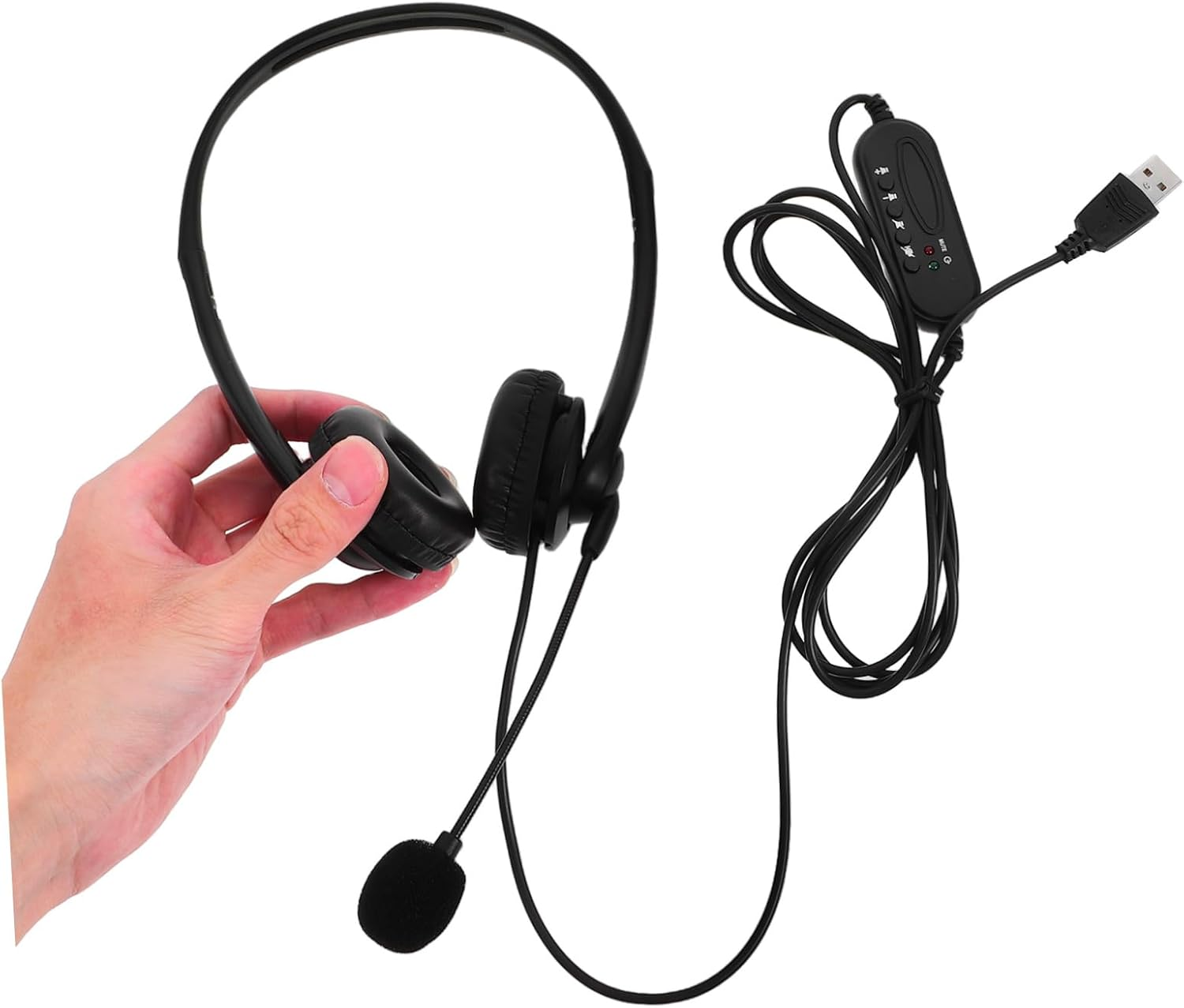 OFFIGAM Office Headphones with Microphone Comfortable Noise Cancelling USB Headset for Chat Business Online Courses Durable Lightweight Design for Conversations image number 3