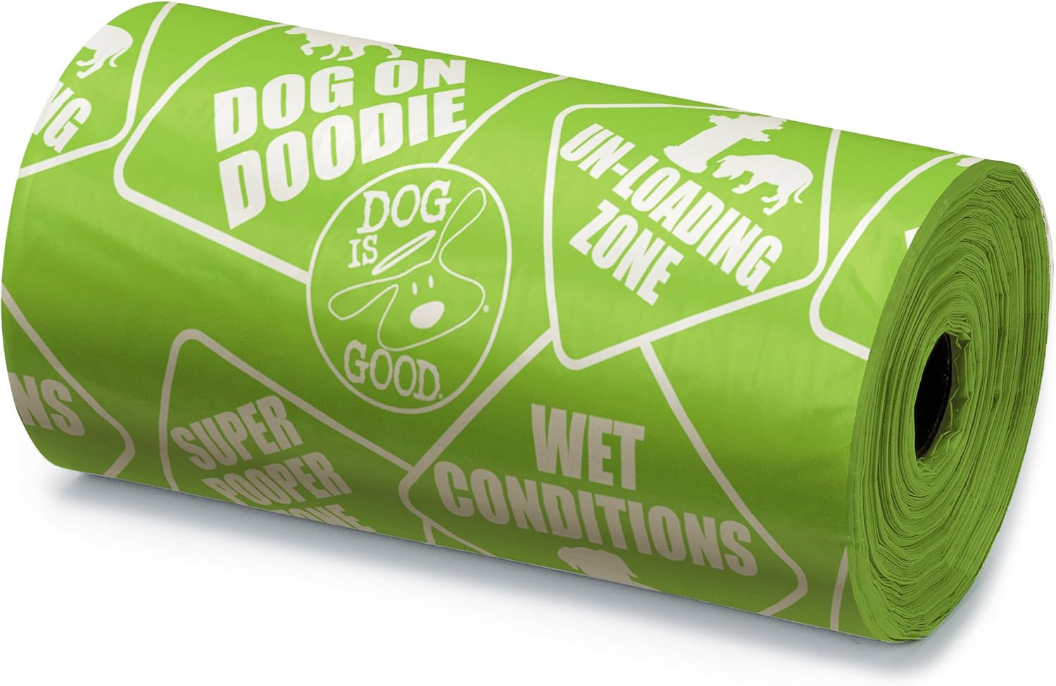 Dog Is Good Potty Talk Waste Bags, 8-Pack - Durable Leakproof Plastic Poop Bags - Assorted Bright Colors, Cute Phrases image number 3