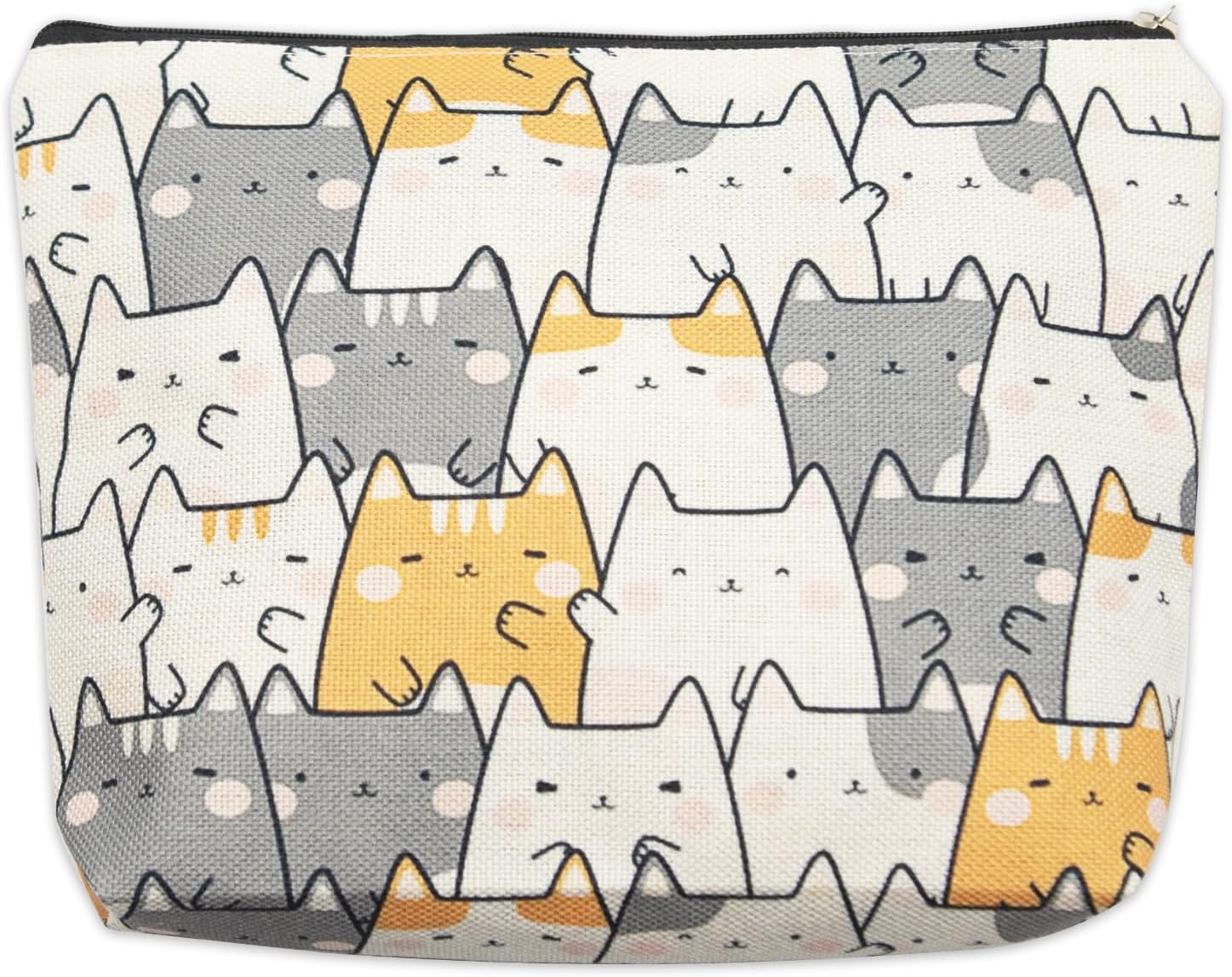 LJCZKA Cute Cat Makeup Bags Portable,Small Travel Cosmetic Bag Storage Organiser Toiletry Bag Zipper Pouch,Cat Gifts for Women/Girls/Cat Lovers, Multicolor, Fashion