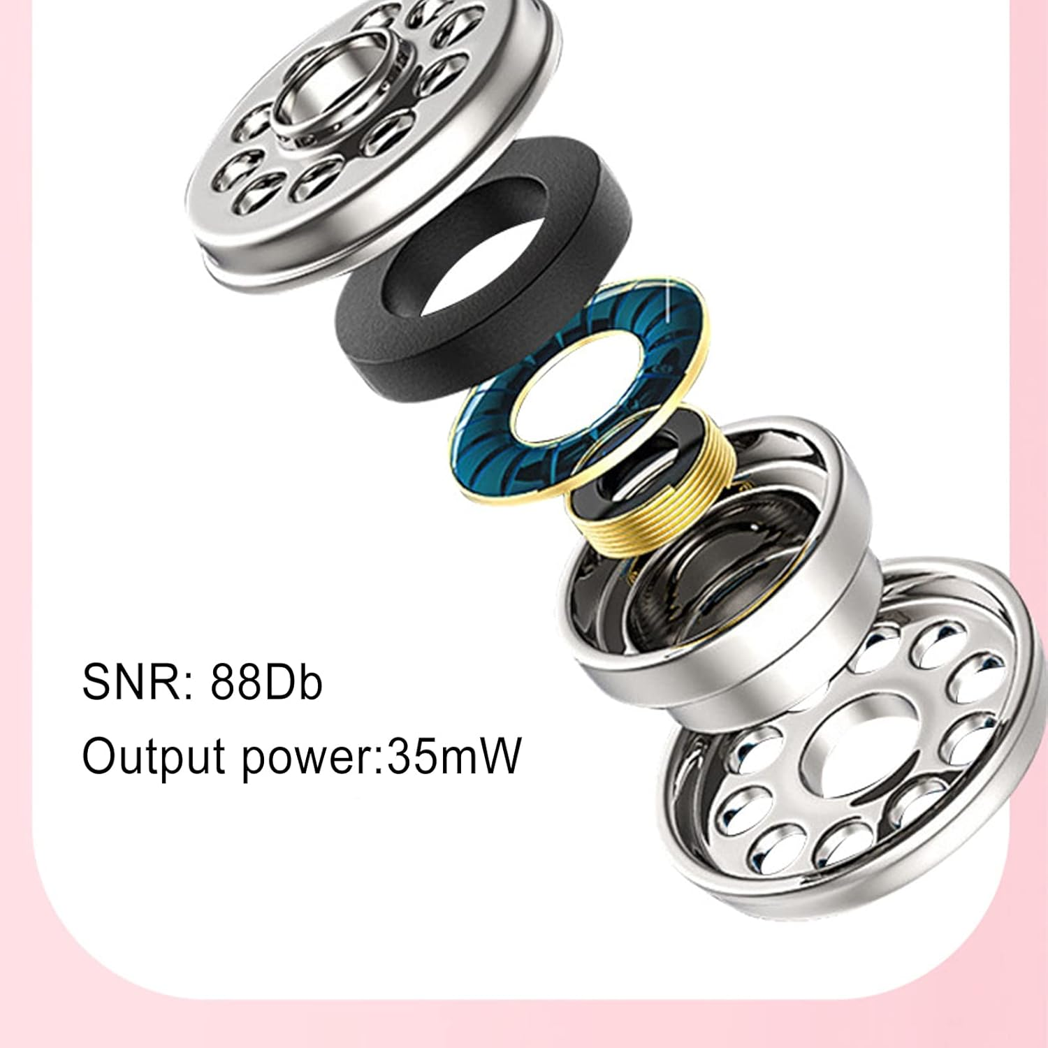 Kids Headphone Foldable over Ear Headphones with Stereo Sound for Kids, Chip with 5.0, Easy to Operate for Comfortable Experience (Roseate)