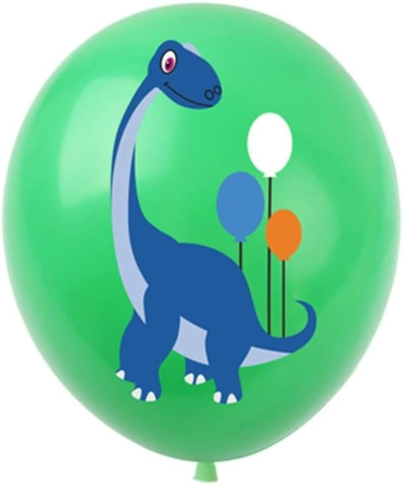 Dinosaur Party Balloons, 30 Cm Latex, 18-Pack, Multicoloured image number 4