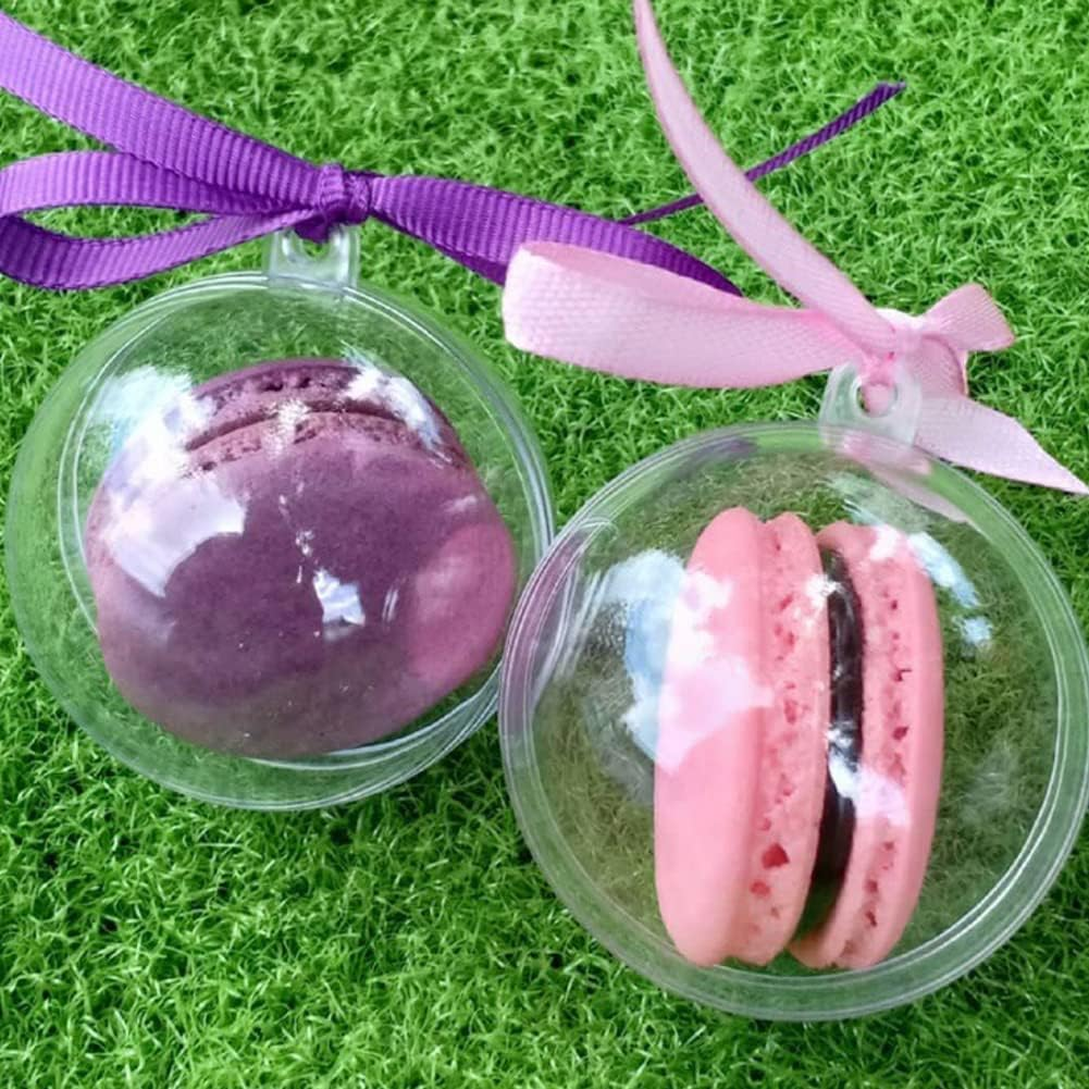 YXQ Bath Bomb Molds Shells 40Mm/1.6'' Clear Plastic DIY Crafting Making Molds Ball Ornament DIY Molding Balls Kit for DIY Christmas Tree Decoration,Wedding Party Decor Pack of 50 image number 6