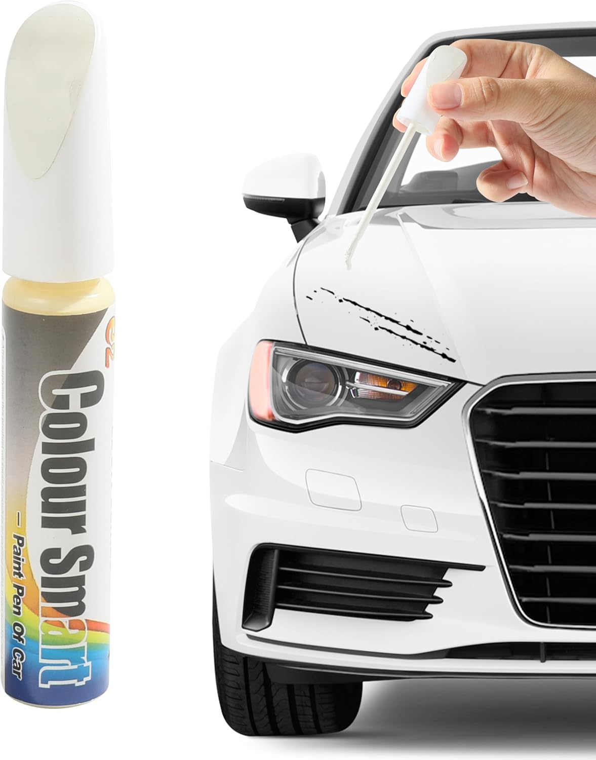 Car Scratch Repair,Scratch Remover for Vehicles,Car Remover Scratch Paint Pen Car Touch up Paint Fill Paint Pen,Car Accessories Touch-Up Pen Car Scratch Remover for Deep Scratches (Silver) - Black image number 5