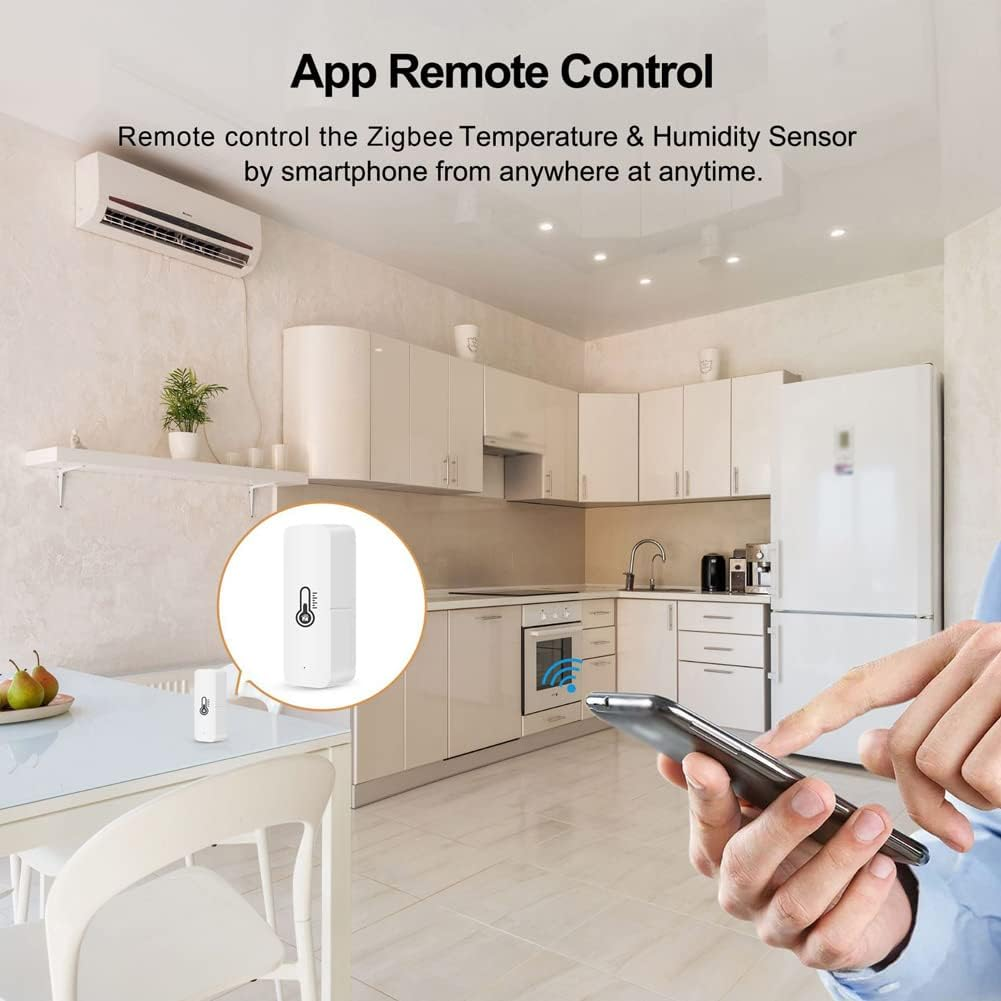 Mingzhe Tuya Zigbee Temperature Humidi Sensors Indoor Detector APP Real-Time Monitoring Intelligent Linkage Compatible Wi Alexa Need to Be Used Wi Gate-Way image number 1