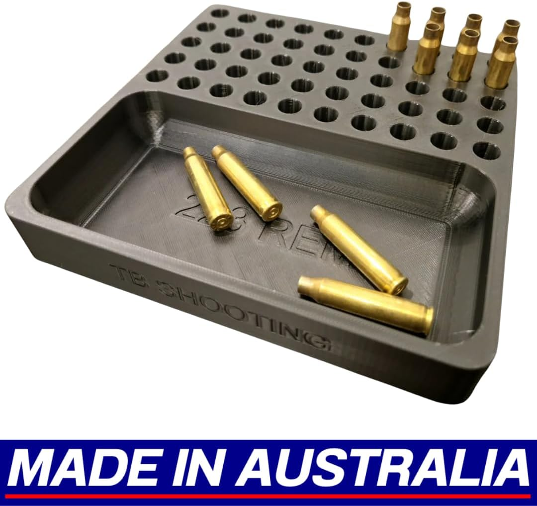 223 REM Reloading Block Ammo Stand Ammunition Loading Tray - 50 round Brass Cartridge Bench Tool image number 1