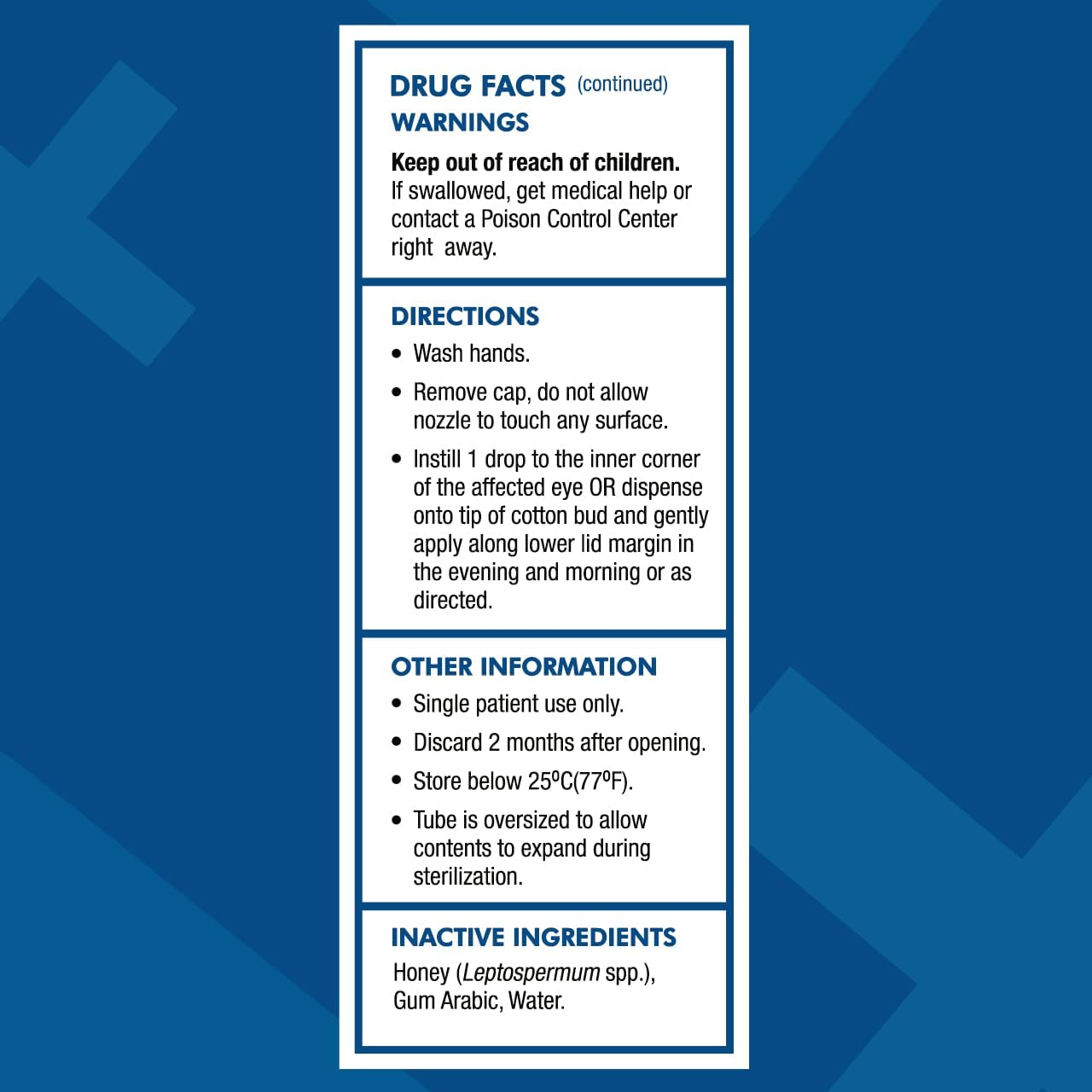 Optimel Manuka+ Dry Eye Drops 10Ml