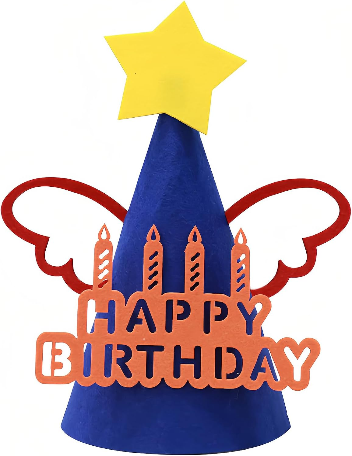Hannafires Cartoon Felt Birthday Party Hats - Fun Photo Props for Birthday Parties, Party Decorations, Suitable for Adults and Children Gifts. image number 4