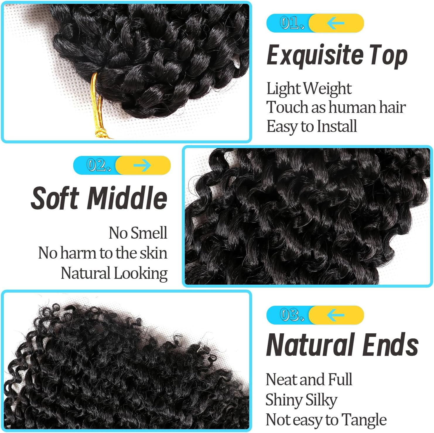 12 Inch Short Passion Twist Hair 8 Bundles Kinky Curly Marlybob Crochet Hair for Black Women (8Bundles12 Inch, 1B#) image number 5