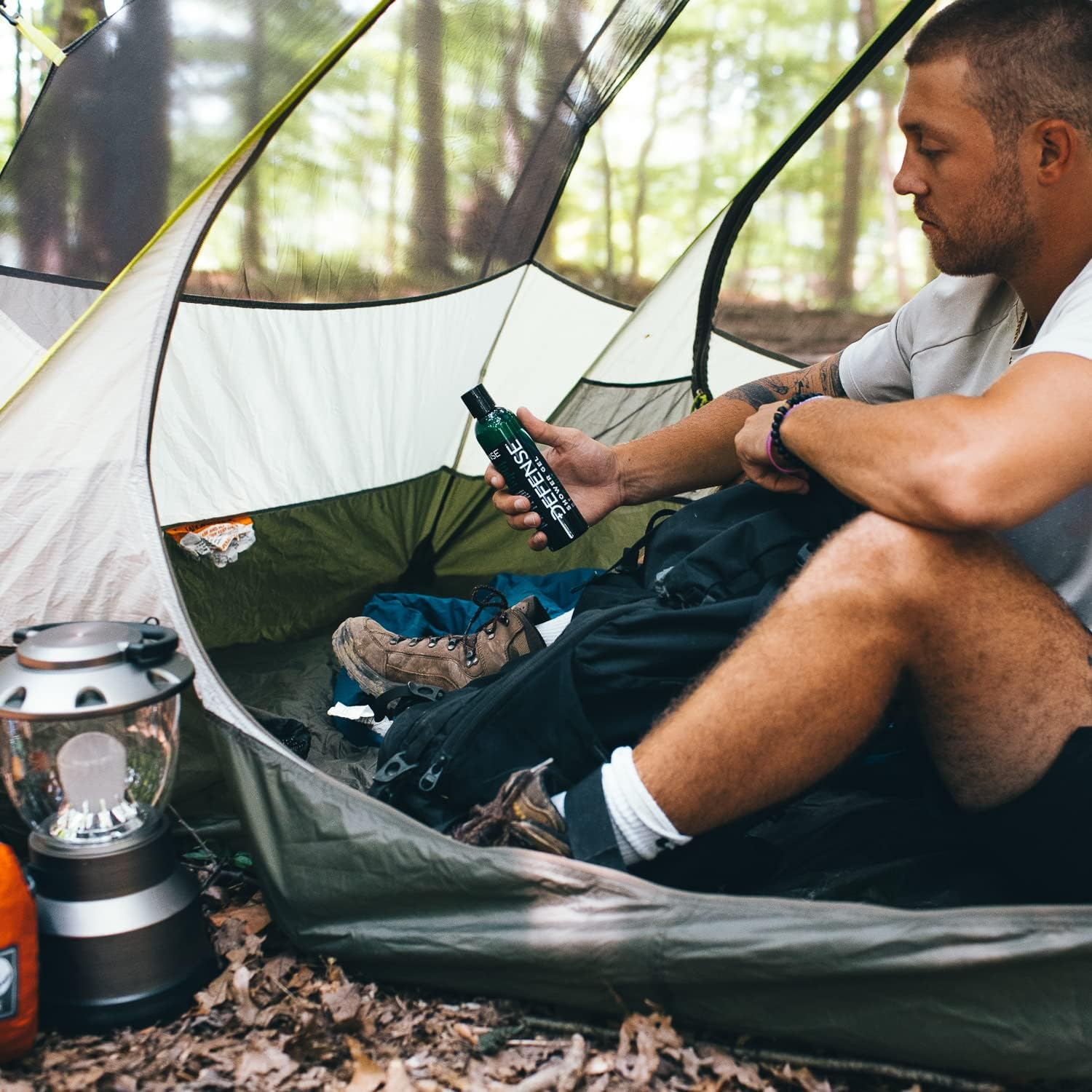 Defense Soap Peppermint Body Wash Shower Gel 8 Oz - Natural Tea Tree Eucalyptus Peppermint Oil