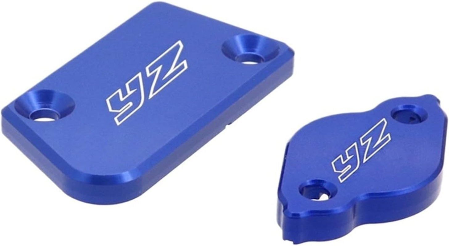 DWESWQQ Fit for Y-A-M-A-H-A YZ125/X YZ250/X/F/FX YZ450F YZ450FX YZ426F YZ250F Motorcycle Oil Fluid Cylinder Cap Front Rear Brake Reservoir Covers(Blue) image number 5