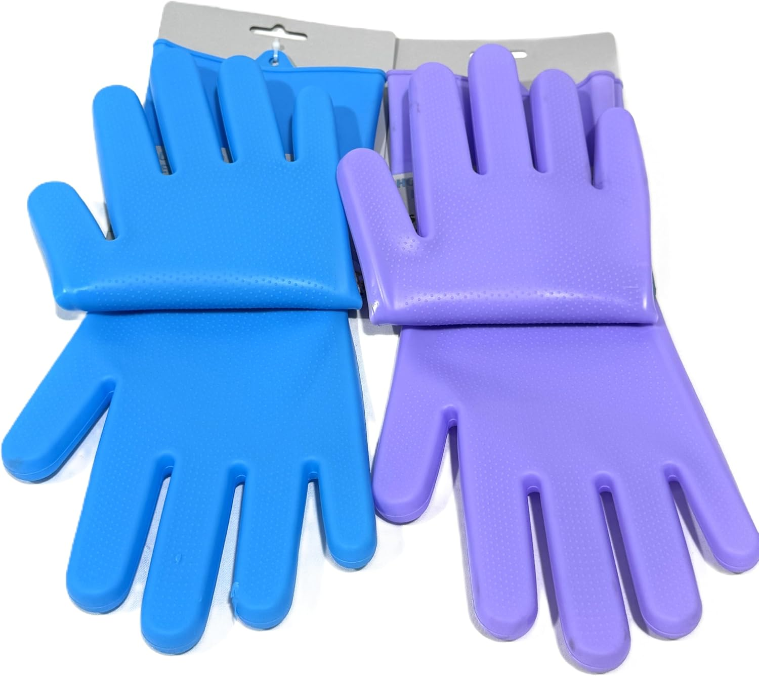 LYLAC 1PAIR Silicone Cleaning Gloves with Scrubbing Bristles,35X12.6Cm,3 COLS image number 1